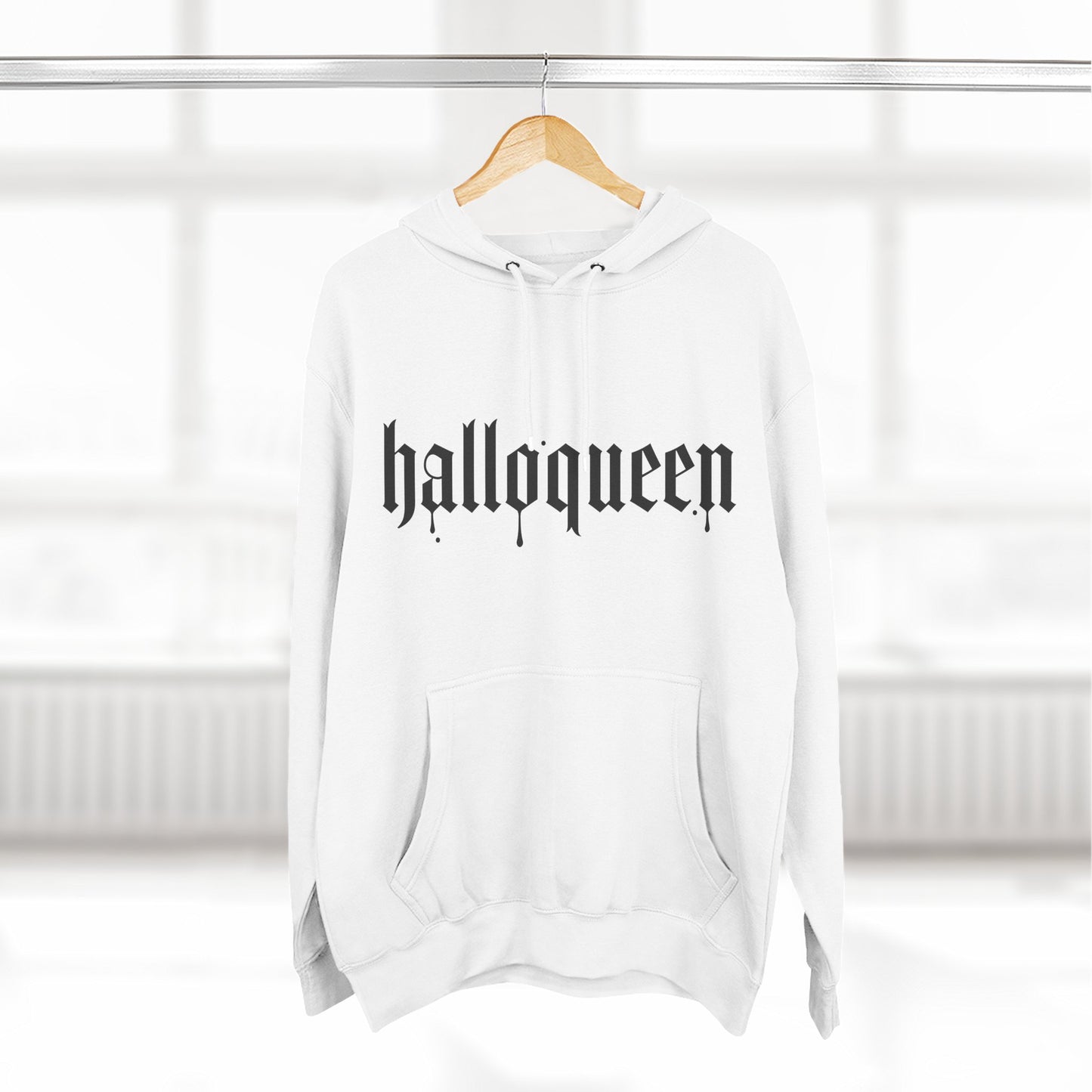 Three-Panel Fleece Hoodie with Unique Graphics - Perfect for Fall, Halloween, Casual Wear, Gift, Overthinking Design